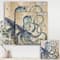 Designart - Blue Deep Sea VIII - Coastal Print on Natural Pine Wood